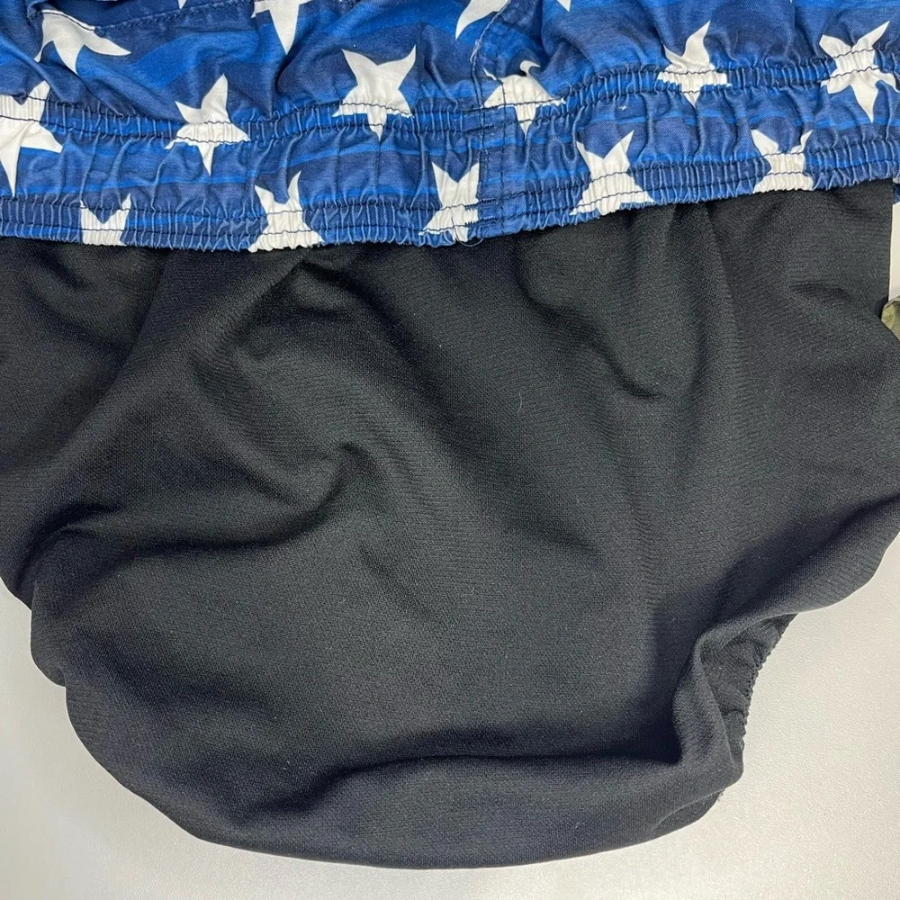 Under Armour Boys Medium Stars & Stripes Swim Shorts - Blue, Red, White